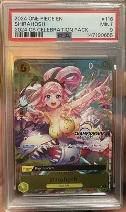2024 ONE PIECE CHAMPIONSHIP 2024 CELEBRATION PACK #116 SHIRAHOSHI PSA 9 - Image 1