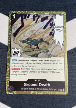 One Piece The Azure Sea's Seven - Ground Death - Rare Foil - OP14-096 - Image 1