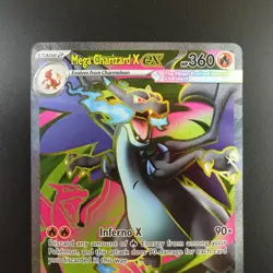 Mega Charizard EX 109/094 Pokemon Phantasmal Flames Holo Full Art Card - Image 2