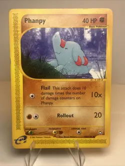 MP- Phanpy 100/147 Regular/Non-Holo Aquapolis AUTHENTIC Pokemon Card - Image 1