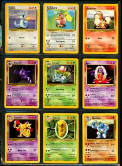 1999 Pokemon Base Set COMPLETE Unlimited Edition NON HOLO Cards 17-102 Rare MINT - Image 3
