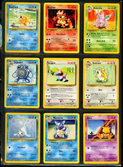 1999 Pokemon Base Set COMPLETE Unlimited Edition NON HOLO Cards 17-102 Rare MINT - Image 4