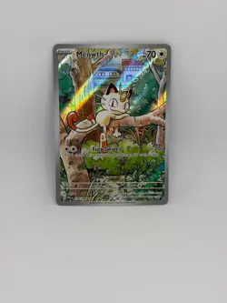 Pokemon Card Meowth 106/094 Phantasmal Flames ILLUSTRATION RARE - NM - Image 1