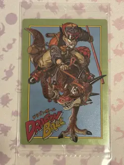 2-27 CR Son Goku on Dinosaur Dragon Ball Itajaga Vol.2 Plastic Trading Card New - Image 1