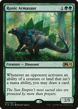 1x Runic Armasaur NM Eng MTG - Core Set 2019 - Image 1