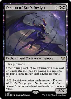[MTG] Demon of Fate's Design (0731) (CMM) LP-HP - Image 1