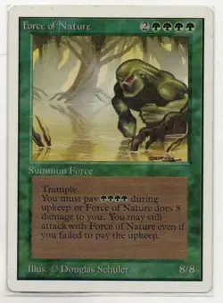 MTG: Unlimited Edition: Force of Nature: Moderately Played Condition - Image 1