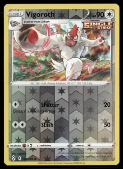 2021 Evolving Skies Set Pokemon Card 130 Vigoroth Reverse Foil NM - Image 1