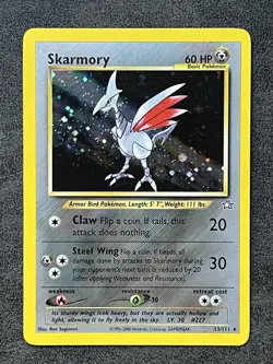 Pokemon Neo Genesis Skarmory 13/111 Holo Rare Vintage WOTC LP TCG - Image 1