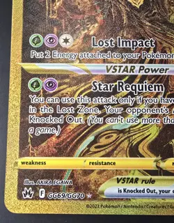 Pokemon Giratina VSTAR Secret Rare Holo Crown Zenith Galarian Gallery GG69/GG70 - Image 2
