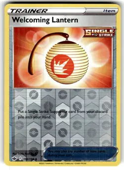 Welcoming Lantern 156/198 Uncommon Chilling Reign Pokemon Reverse Holo LP - Image 1