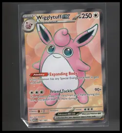Pokemon TCG Wigglytuff EX 187/165 Scarlet and Violet Full Art Ultra Rare Card - Image 1