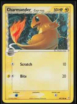 Charmander 49/100 Common Crystal Guardians Pokemon Lightly Played - Image 1