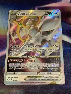 Pokemon TCG Arceus VStar 123/172 Ultra Rare Brilliant Stars NM/M - Image 1
