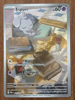 Pokemon TCG Espurr 095/088 Perfect Order Shiny Rare Illustration Rare NM Card - Image 1