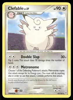 2007 Pokemon Clefable Rare Diamond & Pearl 22/130 DMG - Image 1