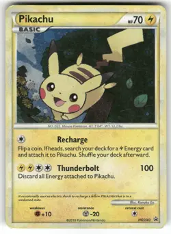 Pikachu HGSS03 Promo HGSS Black Star Promos Pokemon Damaged - Image 1