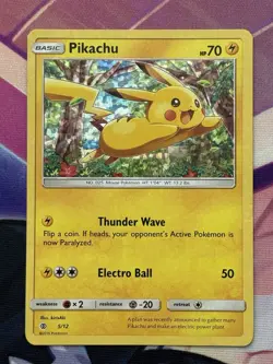 2016 Pokemon TCG - Pikachu 5/12 McDonald’s Promo Holo NM - Image 1