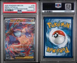 Mega Latias EX 181/132 PSA 10 ME01 EN Special Illustration Rare SIR Pokemon - Image 3