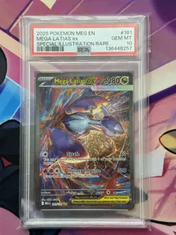 Mega Latias EX 181/132 PSA 10 ME01 EN Special Illustration Rare SIR Pokemon - Image 4