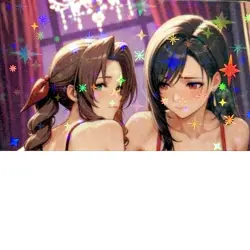 Custom Tifa Lockhart x Aerith • Goddess Story / Final Fantasy VII Card (Anime) - Image 1