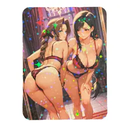 Custom Tifa Lockhart x Aerith • Goddess Story / Final Fantasy VII Card (Anime) - Image 2