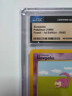 Pokemon Slowpoke 55/62 Fossil 1999 Regular 1st Edition CGC Pristine 10 - Image 2