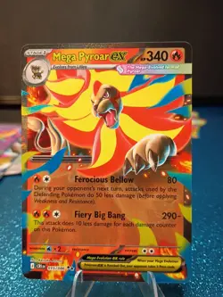 Mega Pyroar ex 015/086 Double Rare Pokemon Chaos Rising ME04 NM - Image 1