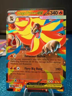 Mega Pyroar ex 015/086 Double Rare Pokemon Chaos Rising ME04 NM - Image 2