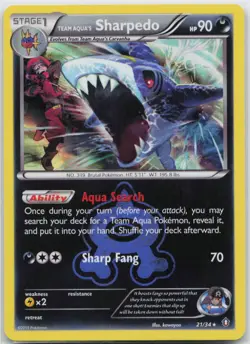 Team Aqua's Sharpedo Holo Rare Double Crisis 21/34 Pokemon TCG - Image 1