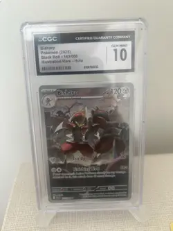 CGC 10 Bisharp 143/086 Sv: Black Bolt Illustration Rare Holo English 2025 - Image 1