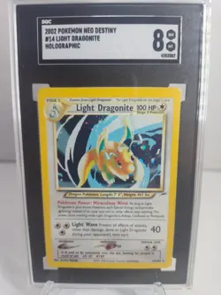 2002 Pokemon Neo Destiny Light Dragonite-Holo #14 NM-MT SGC 8 Holo Rare 🔥 - Image 1
