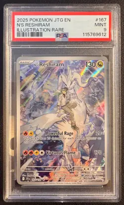 Pokemon TCG Scarlet Violet Journey Together N's Reshiram 167/159 PSA 9 Nintendo - Image 1