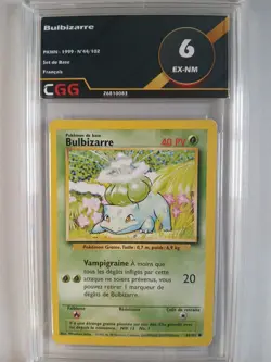 Carte Pokemon FRANCAIS Bulbizarre (BS 44) Set de Base CGG 6 26810083 - Image 1