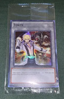 Yugioh BLZD Token Jack Atlas & Red Dragon Archfiend TKN5-EN043 Super Rare Sealed - Image 1