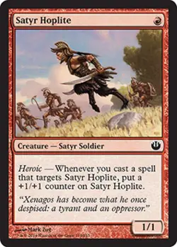 Satyr Hoplite - Light Play MTG Journey into Nyx - Image 1