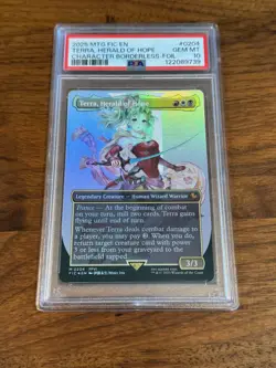 2025 MTG Final Fantasy Terra Herald of Hope Borderless FOIL 0204 PSA 10 FF6 - Image 1