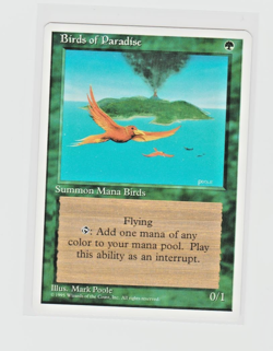 Magic the Gathering ~ MTG ~ 1x Birds of Paradise ~ M/NM ~ Fourth ED. ~ 4th - Image 1