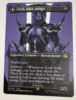 MTG Final Fantasy English Cecil, Dark Knight Borderless 0380 Non-Foil NM - Image 1