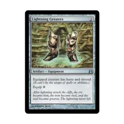 WOTC MtG Commander Lightning Greaves (U) NM - Image 1