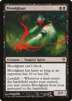 DAMAGED MTG Magic The Gathering | Zendikar | Bloodghast | 83 | DAMAGED - Image 1
