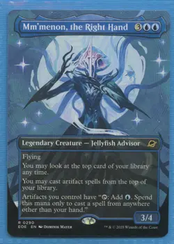 MTG: Edge of Eternities: BORDERLESS-TRIUMPH: Mm'menon, the Right Hand - Image 1
