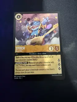 Disney Lorcana TCG The First Chapter Stitch - Rock Star 23/204 Cold Foil - Image 1