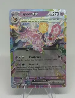 Pokemon TCG Espeon EX Prismatic Evolutions Holo Double Rare Card 034/131 SV - Image 1