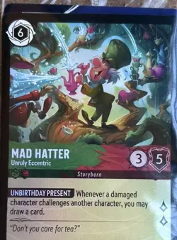 2026 Sealed Disney Lorcana D23 Promo MAD HATTER Gold Member Exclusive Card - Image 2