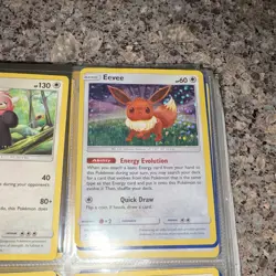 Pokemon TCG 1st Edition Mixed Card Lot w/ Binder Pages Pikachu Eevee 2000 - Image 4