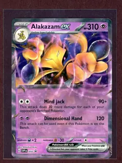 Alakazam EX Holo Pokemon Card Black Star PROMO 050 Scarlet & Violet 151 NM/M - Image 1