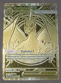 Mega Charizard Y ex 294/217 Gold Mega Hyper Rare Ascended Heroes Pokemon Card - Image 1