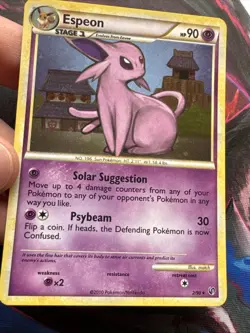 Espeon 2/90 - RARE COSMO Holo- Undaunted - POKEMON CARD - MP - Image 4