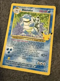 Pokemon Card Blastoise 2/102 Celebrations Classic Collection Played - Image 2